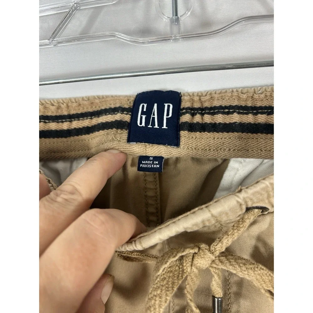 GAP Men's Lived-In Khaki Joggers S Stretch Twill Chino Pants Tan Gorpcore Casual